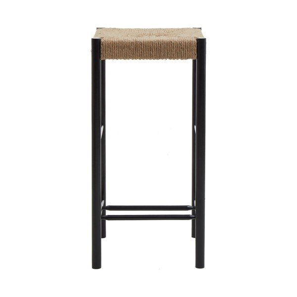 Crna/u prirodnoj boji barska stolica od masivne bukve (visine sjedala 72 cm) Bandar – Premier Housewares-image-2