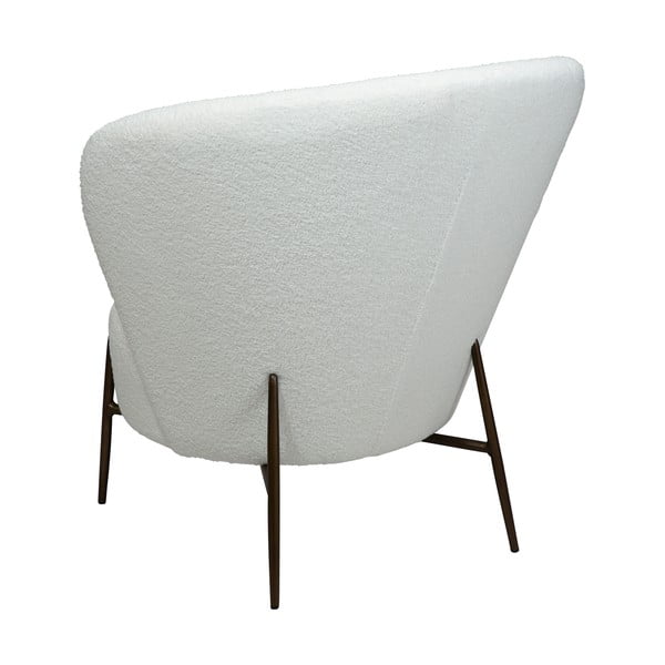 Bijela fotelja od bouclé tkanine Orbit – DAN-FORM Denmark-image-4