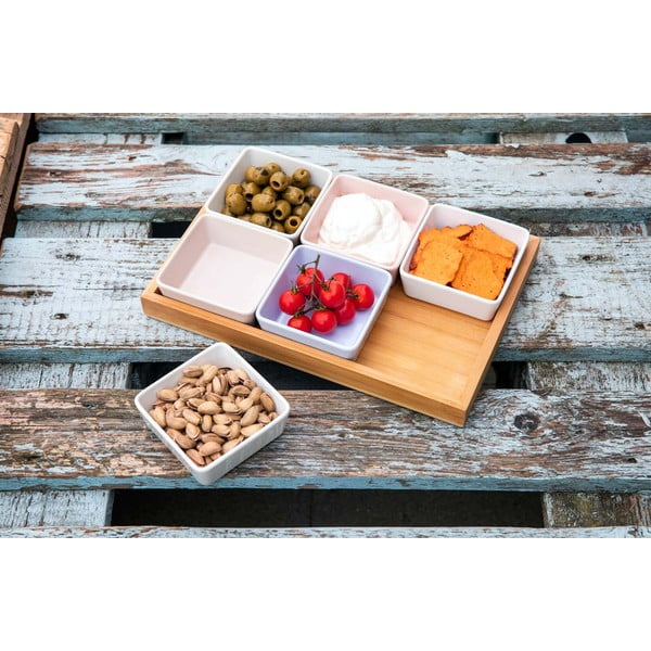 Set za posluživanje porculan/bambus 6 kom - Remember-image-1