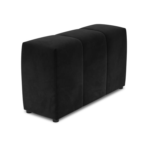 Crni baršunasti naslon za modularnu sofu Rome Velvet - Cosmopolitan Design