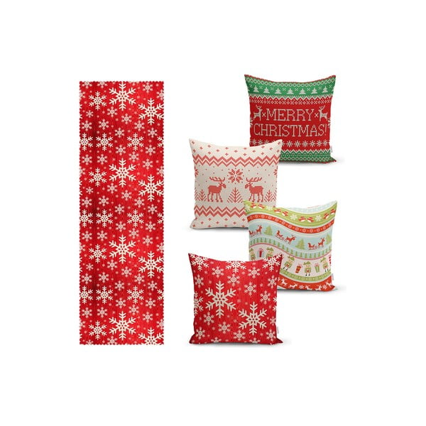 Komplet jastučnica i nadstolnjaka 5 kom Christmas Sweater – Mila Home