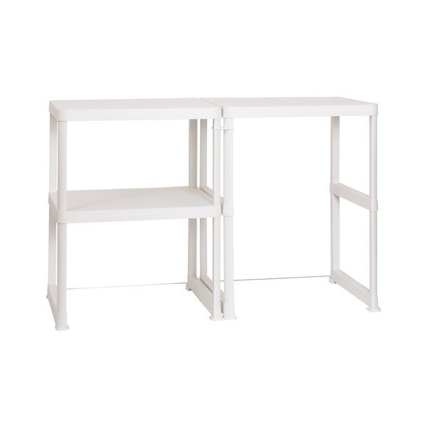 Bijela plastična kupaonska polica 148x93 cm Wash & Store – DEA HOME