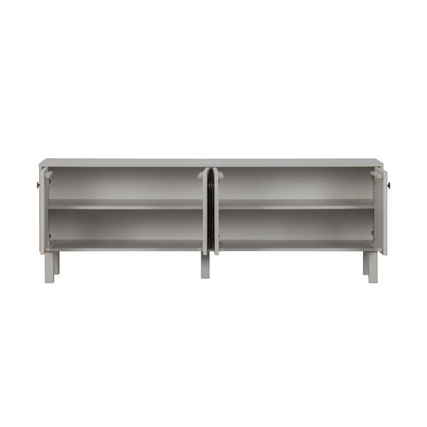 Svijetlo siva TV komoda od masivnog bora 160x56 cm Madu – WOOOD-image-2
