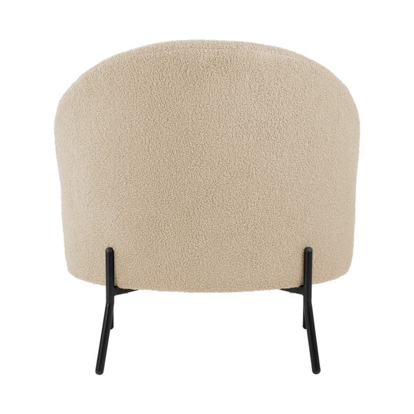 Bež fotelja od bouclé tkanine Noble – Leitmotiv-image-4