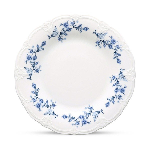 Bijeli/plavi porculanski tanjur ø 27,5 cm Retro – BonBistro
