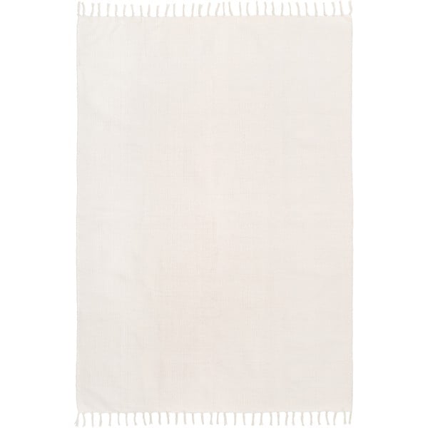 Bijeli ručno tkani pamučni tepih Westwing Collection Agneta, 160 x 230 cm