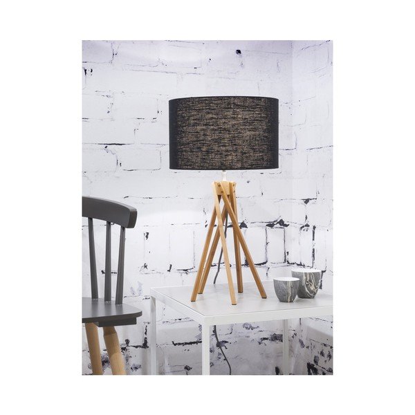 Stolna lampa s crnim sjenilom i konstrukcijom od bambusa Good &amp; Mojo Kilimanjaro-image-1