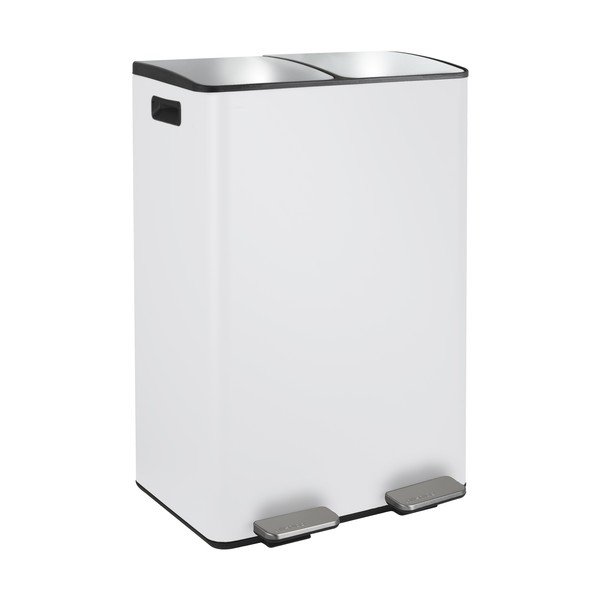 Mat bijela željezna kanta za smeće 2x30 l za odvojeni otpad/s pedalom   Aliya – Spirella