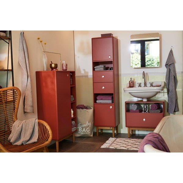 Crveni kupaonski ormarić Tom Tailor Color Bath, 40 x 158 cm-image-1
