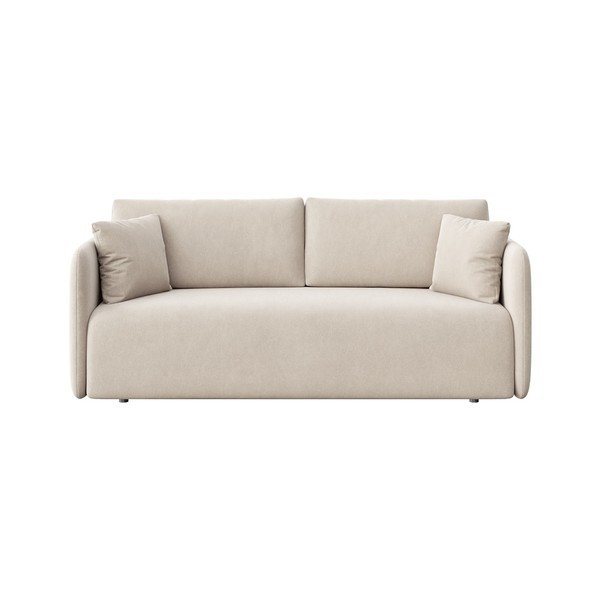Bež baršunasti sklopiva sofa 220 cm Chaum – Rodier