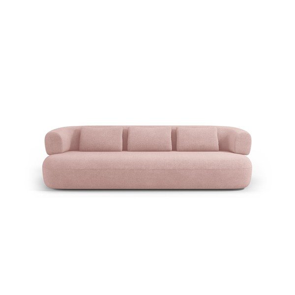 Svijetlo ružičasta sofa od bouclé tkanine 200 cm Jenny – Micadoni -image-3