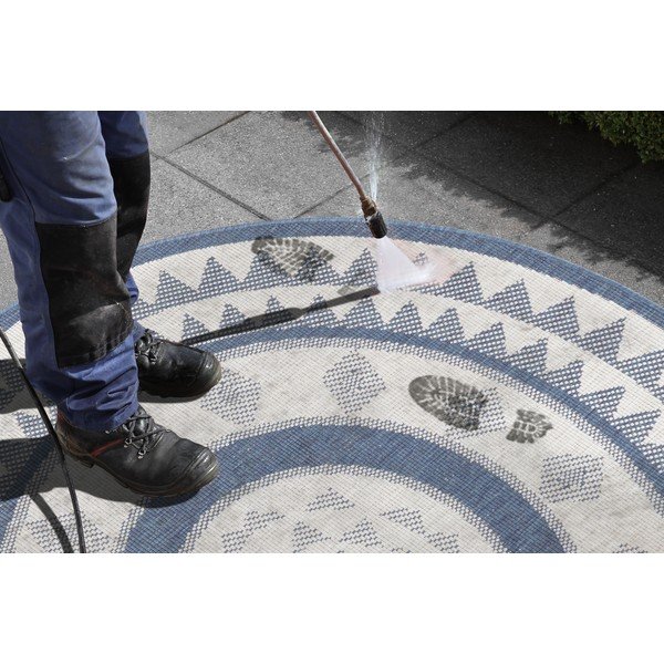 Plavo-krem vanjski tepih NORTHRUGS Jamaica, ⌀ 200 cm-image-1