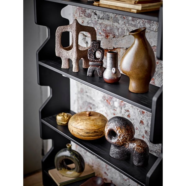 Crna biblioteka od masivnog bora 84x140x20 cm Savoya – Bloomingville-image-4