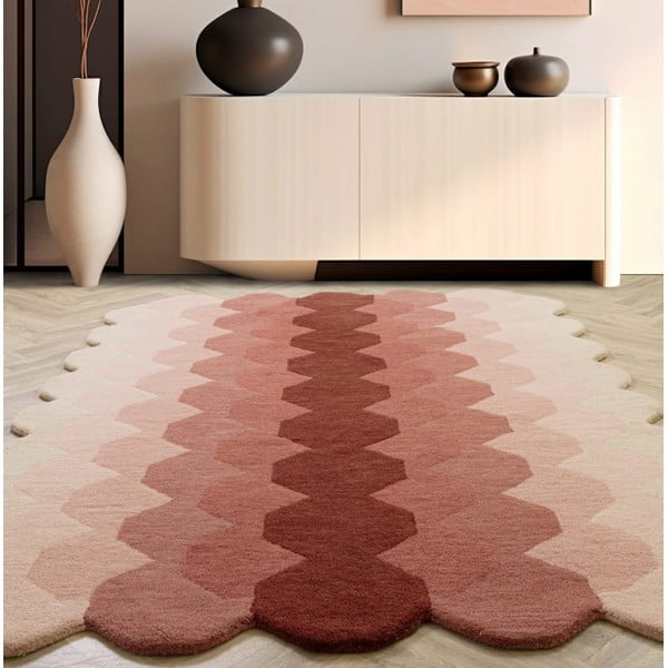 Ružičasti vuneni tepih 120x170 cm Hive – Asiatic Carpets-image-1
