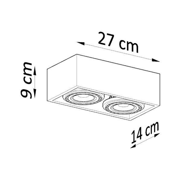 Siva stropna svjetiljka 14x27 cm Postiga – Sollux-image-3