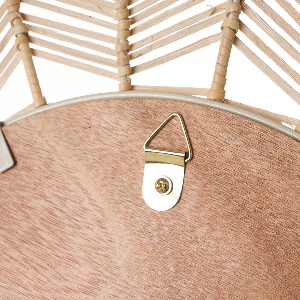 Zidno ogledalo s okvirom od ratana ø 55 cm - Casa Selección-image-1