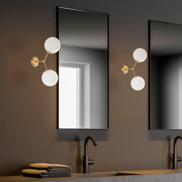 Zidna svjetiljka u bijelo-zlatnoj boji Opviq lights Damar-image-4
