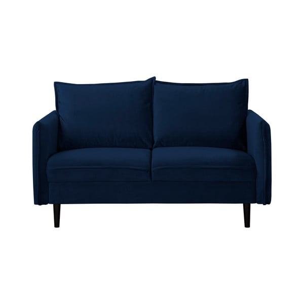 Tamno plava baršunasta sofa 138 cm Juli – Ropez