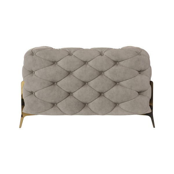 Sivo-bež baršunasti fotelja Chelsea Bis – Ropez-image-3