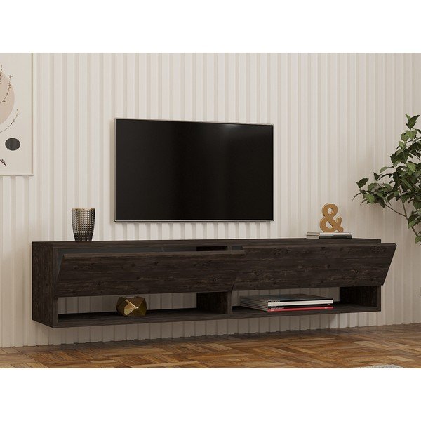 Antracitno siva TV komoda 141x31x30 cm Arges – Kalune Design-image-4