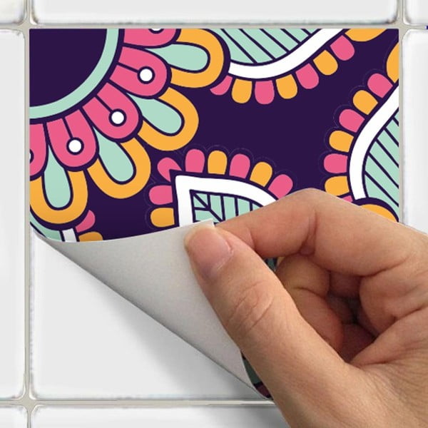 Set od 30 zidnih samoljepljivih naljepnica Ambiance Wall Stickers Tiles Azulejos Mariska, 15 x 15 cm-image-1