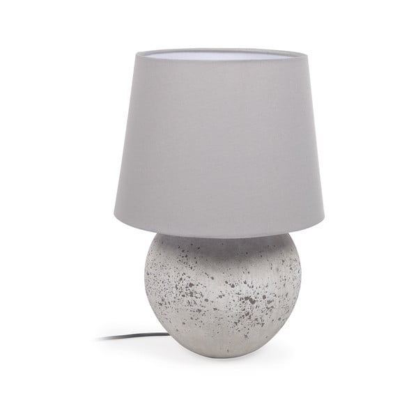 Siva stolna lampa sa sjenilom od tkanine (visina 43 cm) Marcela - Kave Home
