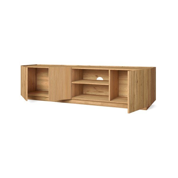 TV stol u dekoru hrasta u prirodnoj boji 180x48 cm Rayana - Marckeric-image-3