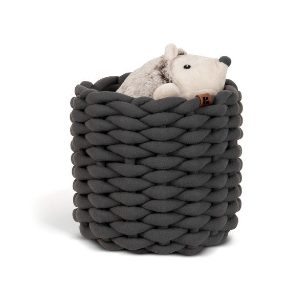 Tekstilna košara ø 21x17 cm Peach Skin Round S – Bigso-image-4