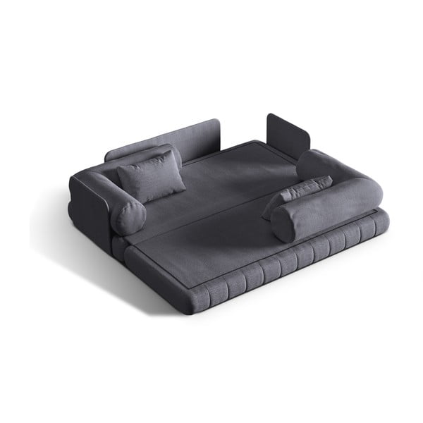 Tamno siva sklopiva sofa od bouclé tkanine 206 cm Kemi – Cosmopolitan Design-image-1