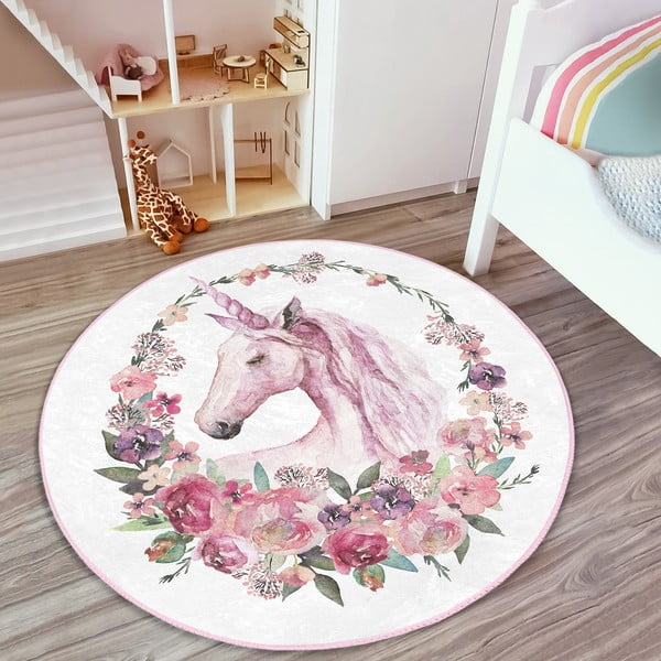 Ružičasti dječji tepih ø 80 cm Comfort – Mila Home-image-4