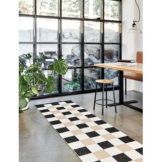 Crna/krem unutarnja i vanjska staza 70x300 cm Pix Black Vanilla – Pappelina