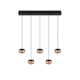Crna/u bakrenoj boji LED viseća svjetiljka s metalnim sjenilom Orbit – Trio Select