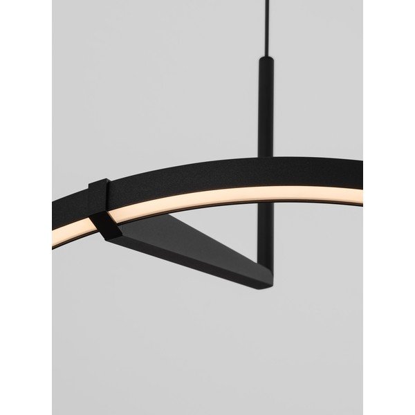 Mat crna LED viseća svjetiljka aluminijska s mogućnosti zatamnjivanja ø 60 cm Tilia – Nova Luce-image-2