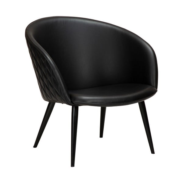 Crna fotelja od imitacije kože DAN-FORM Denmark Dual