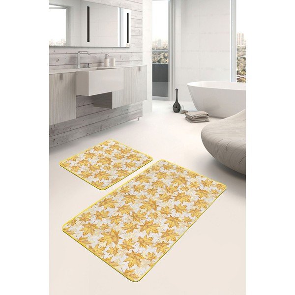 Žute kupaonske prostirke u setu 2 kom 60x100 cm – Mila Home-image-1