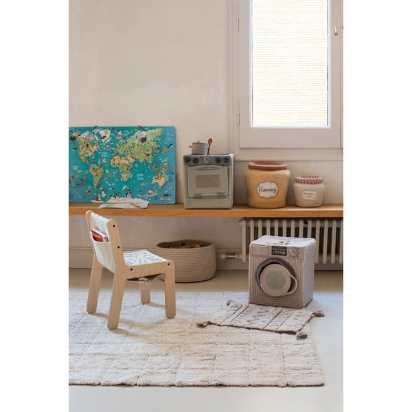 Krem periv/ručno rađen pamučan tepih 120x160 cm Mosaic – Lorena Canals-image-4