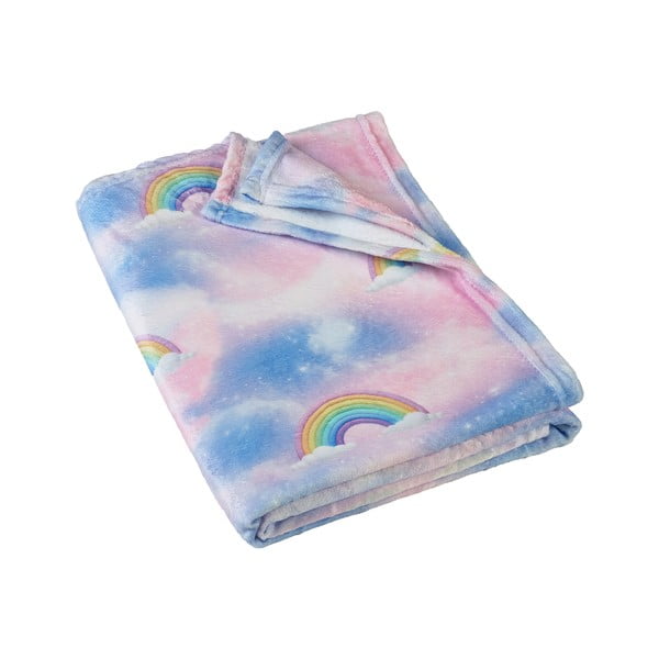 Plava/ružičasta deka za bebe od mikropliša 130x170 cm Candy Unicorn – Catherine Lansfield