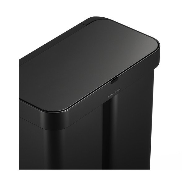 Crna željezna kanta za smeće 34+24 l za odvojeni otpad/beskontaktna Dual Sensor – simplehuman-image-1