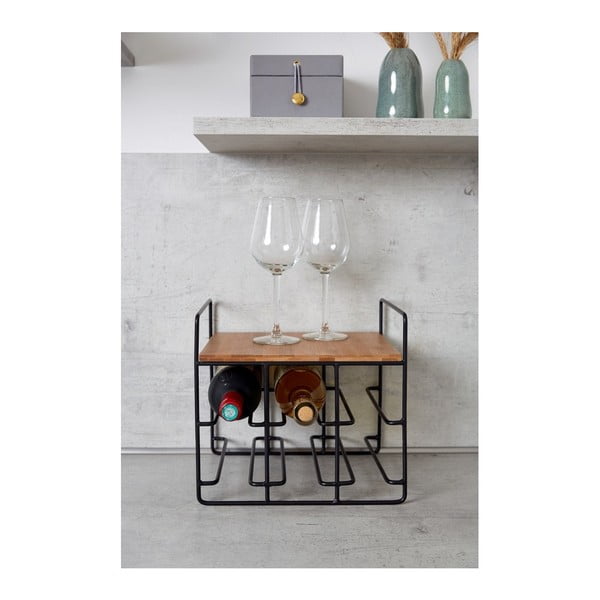 Stalak za 6 boca vina s policom od bambusa Wenko Loft-image-4