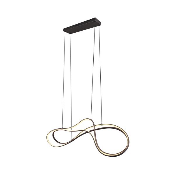 Crna LED viseća svjetiljka s metalnim sjenilom Nala – Trio Select-image-4