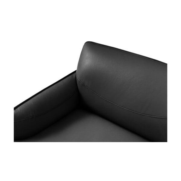 Tamno siva kožna fotelja Windsor & Co Sofas Neso-image-4