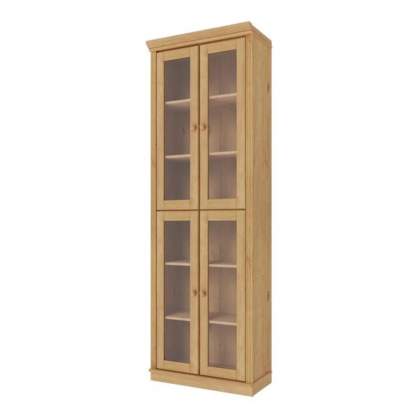 Vitrina od masivnog bora u svijetloj prirodnoj boji 74x223x37 cm Anita – Støraa-image-3