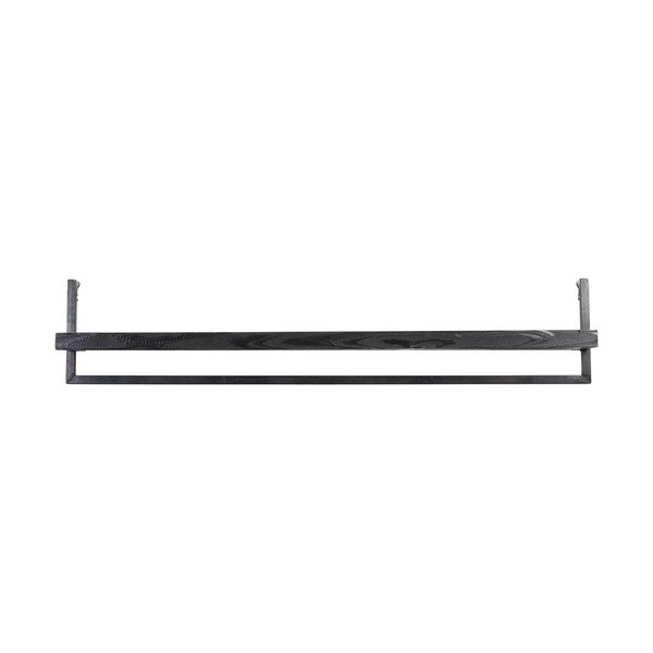 Mat crna polica od masivnog manga 120 cm Maddison – Light & Living