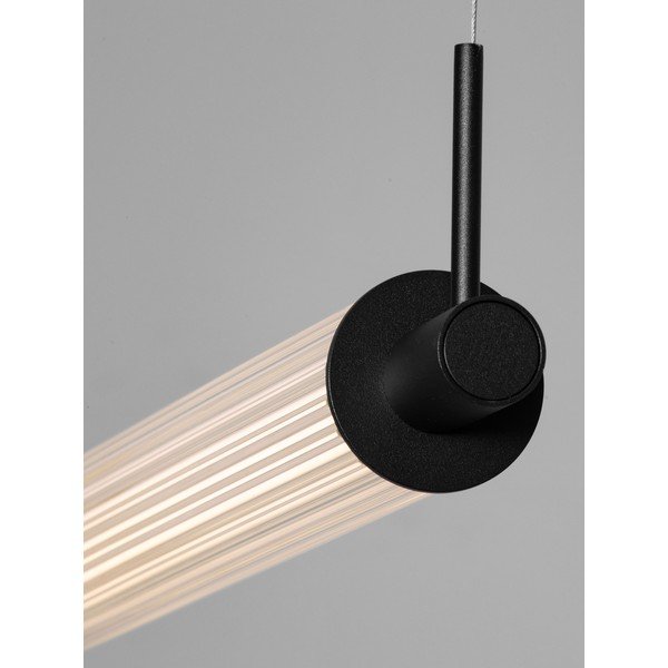 Mat crna LED viseća svjetiljka aluminijska s mogućnosti zatamnjivanja sa staklenim sjenilom Glovia – Nova Luce-image-2