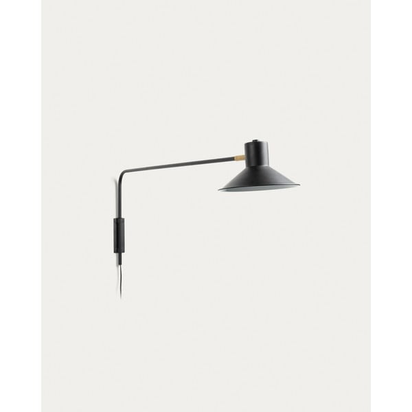 Crna zidna lampa ø 20 cm Aria – Kave Home-image-4