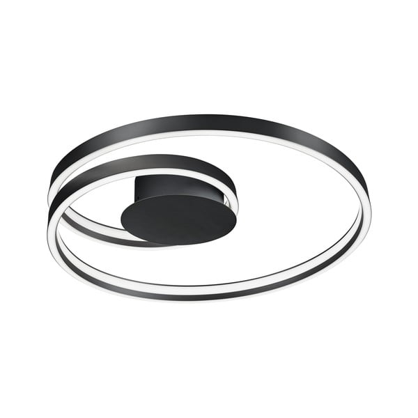 Crna LED stropna svjetiljka s metalnim sjenilom Ciola – CINQUE