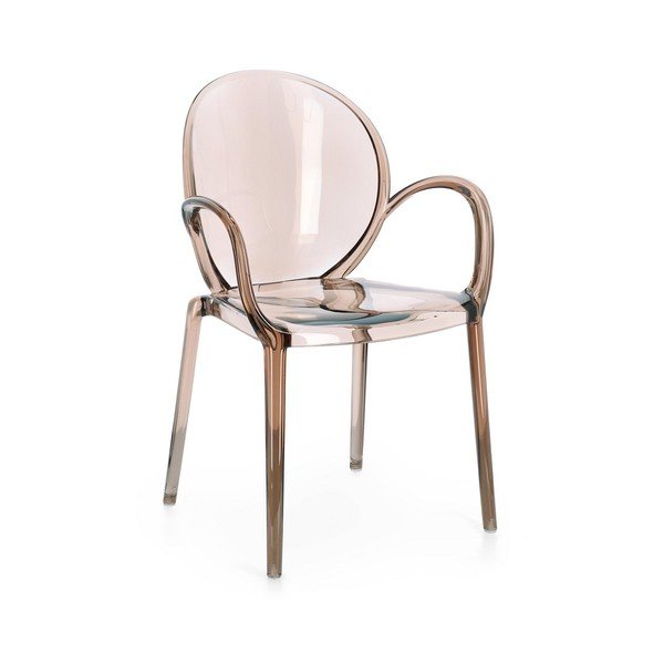 Svjetlo smeđa plastična vrtna stolica Camilla – Bizzotto