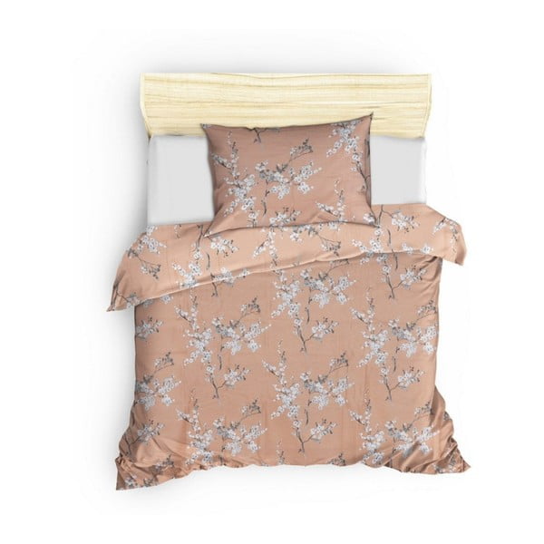 Narančasta pamučna posteljina za krevet za jednu osobu 140x200 cm Chicory – Mijolnir