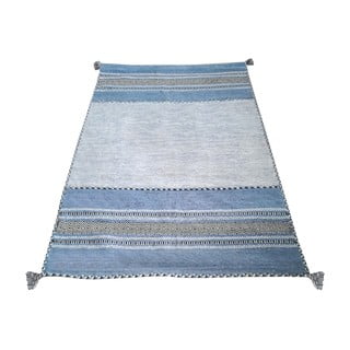 Plavo-sivi pamučni tepih Webtappeti Antique kilim, 60 x 200 cm