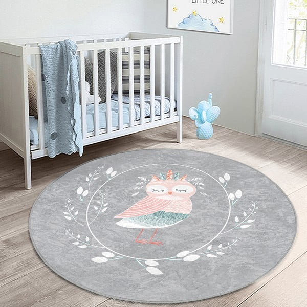 Sivi dječji tepih ø 100 cm Comfort – Mila Home-image-2